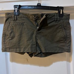 Express shorts, olive colored, size 0